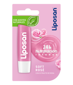 Liposan Soft Rose 4,8gr 1piece - offers invisible protection on the lips, with rose color