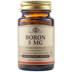 Solgar Boron 3mg 100.veg.caps - Boron Metallic element of exceptional quality