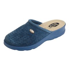 Sunshine Professional leather slippers Blue (1129) 1.pair - Γυναικείο ανατομικό δερμάτινο σαμπώ (Μπλε)