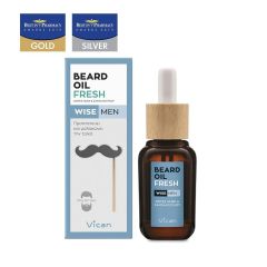 Vican Wise Men Beard oil Fresh 30ml - Λαδάκι για τη γενειάδα του άνδρα που προστατεύει και μαλακώνει την τρίχα