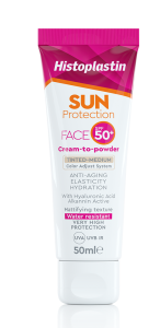 Heremco Histoplastin Sun Protection Cream to powder SPF50+ tinted medium 50ml - αντηλιακή κρέμα προσώπου με χρώμα