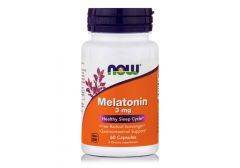 Now Melatonin 3mg 60caps - Μελατονίνη, Καταπολεμά την αϋπνία & Ρυθμίζει τις εναλλαγές ύπνου/ξύπνιου