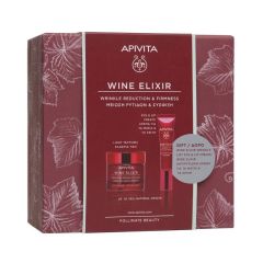 Apivita Wine Elixir Light cream promo set 50/15ml - Αντιρυτιδική Κρέμα Ημέρας Ελαφριάς Υφής & Δώρο Κρέμα Μάτιών