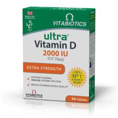 Vitabiotics Ultra Vitamin D 2000IU (D3 50μg) 96.tbs - Βιταμίνη D υψηλής ισχύος