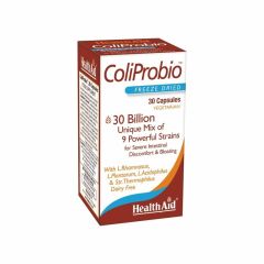 Health Aid ColiProbio 30billion probiotics 30.caps - Προβιοτικά 30δις με Πρεβιοτικά (FOS)