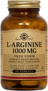 Solgar L-Arginine 1000mg 90tabs - Φυσική τόνωση της σεξουαλικής απόδοσης