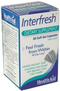 Health Aid Interfresh fresh breath 60caps - specially formulated to help freshen the breath