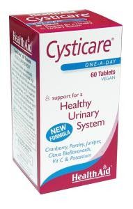 Health Aid CystiCare 60v.tbs - Φυτικός συνδυασμός για υγιές γυναικείο ουροποιητικό σύστημα 