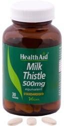 Health Aid Milk Thistle 500mg (Γαϊδουράγκαθο) 30vtabs - Αποτοξινωτικό ήπατος