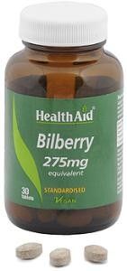 Health Aid Bilberry tablets 275mg (Μπιλμπερυ)