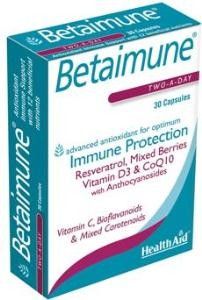 Health Aid Betaimune super antioxidant immune booster 30.caps - Ειδικός συνδυασμός από φυσικά αντιοξειδωτικά