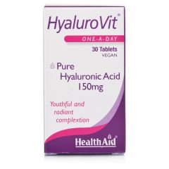 Health Aid Hyalurovit 150mg 30tabs - Pure Hyaluronic acid enriched with Vit C