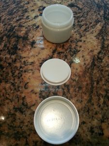 Glass jar for creams in white matte color 50ml 