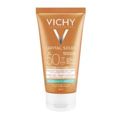 Vichy Capital Soleil Mattifying Face Tinted Dry Touch SPF50+ BB (with color) 50ml - Αντιηλιακή Κρέμα με Χρώμα για Ματ Αποτέλεσμα