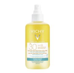 Vichy Capital Soleil Hydrating SPF30 Protective Solar Water 200ml - Sun Protection Water with Hyaluronic Acid for Hydration