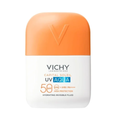 Vichy Capital Soleil UV Aqua Hydrating Invisible Fluid SPF50 50ml - λεπτόρρευστο αντηλιακό προσώπου