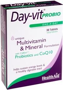 Health Aid Day-Vit (Dayvit) Probio (Promega) 30tabs - Πολυβιταμινούχο με προβιοτικά