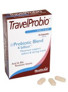 Health Aid TravelProbio 15vecaps  - Προβιοτικά για ταξιδιώτες