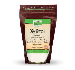 Now Xylitol 100% Pure Non GMO 454gr - Pure Xylitol (1/3 fewer calories than table sugar)