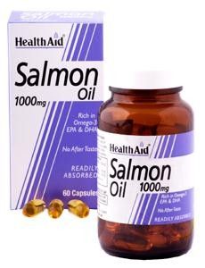 Health Aid Salmon Oil 1000mg  60Caps - Rich in essential fatty acids