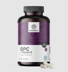 HealthyWorld OPC & Vit C (Grape seed extract) 180.caps - Αντιοξειδωτικά συστατικά για την προστασία των κυττάρων από βλαβερούς παράγοντες