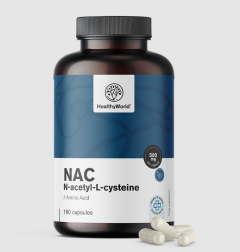 HealthyWorld NAC (N-acetyl-L-cysteine) 180.caps - Κάθε κάψουλα περιέχει εκπληκτικά 500 mg NAC