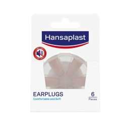 Hansaplast Noise Protection Earplugs 6pcs - Anti-Noise Earmuffs Reusable