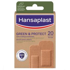 Hansaplast Green & Protect (0% latex) 20.strips - Επιθέματα πληγών φτιαγμένα από ίνες φυσικής προέλευσης
