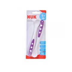 Nuk Feeding Spoon 6m+ 2.spoons - First Infant Educational Spoon 2pc Purple 6m+