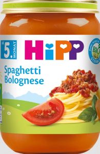 Hipp Bio Meal Spaghetti Bolognese 190gr - Spaghetti with Minced Organic Culture 4m+