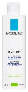 La Roche Posay Kerium Gel Shampoo for oily Dandruff 200ml - shampoo gel micro-exfoliating for frequent use