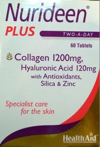 Health Aid Nurideen Plus 60tabs - Marine Collagen with Hyaluronic Acid & Vitamins
