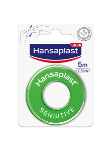 Hansaplast Sensitive 5m x 2.5cm 1.piece - Self-adhesive silk tape hypoallergenic