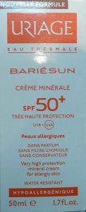 Uriage Bariesun Creme Minerale SPF50+ Αντηλιακή κρέμα για ευαίσθητα δέρματα