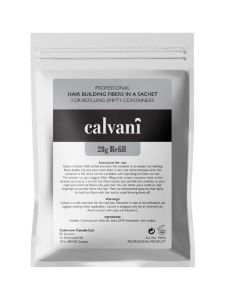 Calvani Hair Building Fibers Refill Pack Dark Brown 28gr - Thickening powder in a 28g bag for thin hair