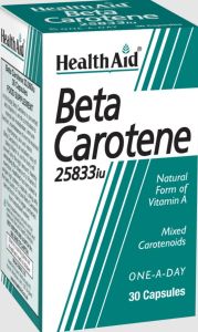 Health Aid Βeta Carotene 25833 I.U. (15.5 mg) 30caps - Βήτα Καροτένιο (β - καροτίνη)