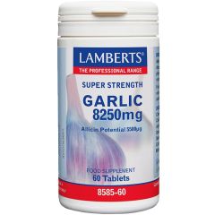Lamberts Garlic 8250mg 60.tbs - Περιέχει υψηλής ισχύος ταμπλέτες σκόρδου
