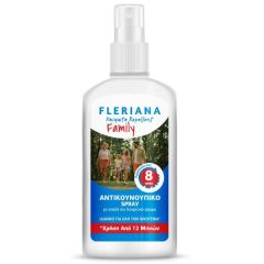 Fleriana Mosquito Repellent Family spray (12months+) 100ml - Αντικουνουπικό spray για προστασία έως και 8 ώρες για όλη την οικογένεια