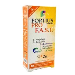 Geoplan Fortius PRO F.A.S.T 10.oro.disp.tbs - Φόρμουλα με Προβιοτικά + Βιταμίνη C + Ψευδάργυρο 10 Διασπειρόμενα Δισκία