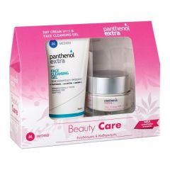 Medisei Panthenol Extra Promo pack day cream & Face cleansing gel 50/150ml - Πακέτο προσφοράς με ενυδατική κρέμα ημέρας & καθαριστικό τζελ προσώπου που απομακρύνει ρύπους, λιπαρότητα και μακιγιάζ