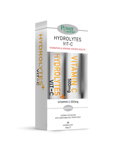 Power Health Hydrolytes Vit-C Promo pack 1+1 (20+20).eff.tbs - Συνδυασμός ηλεκτρολυτών με βιταμίνη C & Δώρο βιταμίνη C