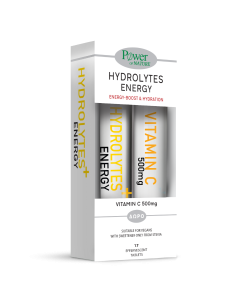 Power Health Hydrolytes Energy & Vit-C promo pack 17/20.eff.tbs - Συνδυασμός ηλεκτρολυτών με αμινοξέα, καφεΐνη και βιταμίνες Β