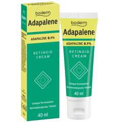 Boderm Adapalene 0,1% retinoid cream 40ml - Moisturizing Face Cream for Oily Skin Against Acne