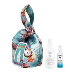 Vichy Set Capital Soleil Uv-Age SPF50 Daily Promo bag 40/10ml - Anti-Photoaging Facial Sunscreen 50ml + Gift Mineral 89 Booster 10ml