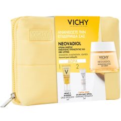 Vichy Neovadiol Redensifying Cream promo bag with Face serum & UV-Age daily spf50 50/5/3ml - Anti-aging Day Cream for Density Enhancement & Lifting Effect, 50ml & Gift Neovadiol Meno 5 BI-Serum Face Serum, 5ml, Capital Soleil UV-Age Daily SPF50+ 
