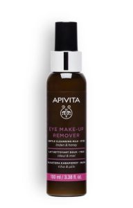 Apivita Eye Make-Up Remover Gentle cleansing milk 100ml - Gentle emulsion with linden and honey, which gently cleanses the eye area, removes even waterproof make-up