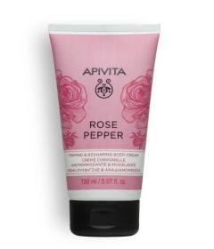 Apivita Rose Pepper Firming & Reshaping Body cream 150ml - Κρέμα Σύσφιγξης και Αναδιαμόρφωσης