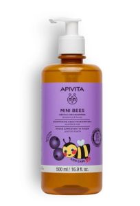 Apivita Mini Bees Gentle kids shampoo Blueberry & Honey 500ml - Απαλό Σαμπουάν Για Παιδιά