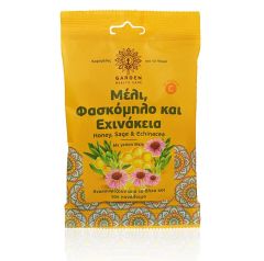 Garden Cough Drops Honey, Sage and Echinacea 60g - Καραμέλες Λαιμού Μέλι, Φασκόμηλο και Εχινάκεια 60g