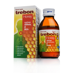 Uni-Pharma Trebon Honey herbal syrup 100ml - Φυτικό σιρόπι για τον ξηρό αλλά και τον παραγωγικό βήχα